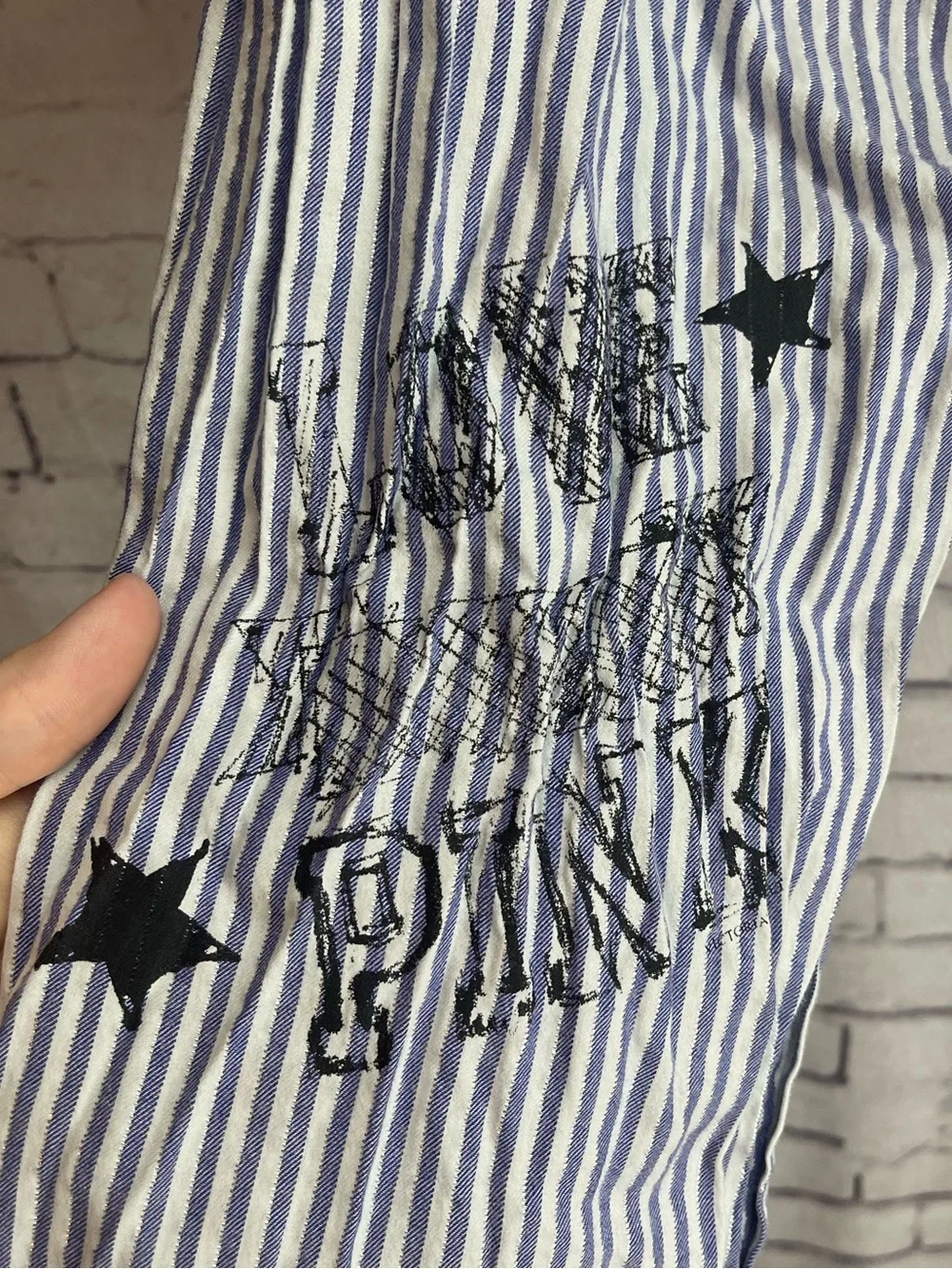 Pink by Victorias Secret striped pajama pants size small